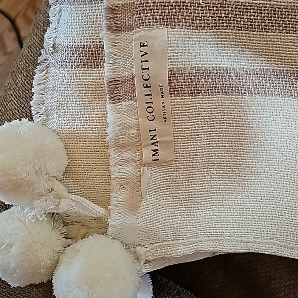 Brand New Imani Collective Artisan Made Woven Blanket